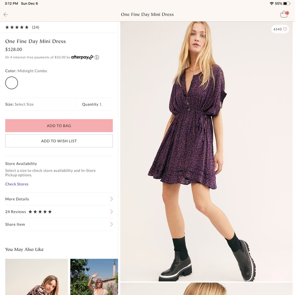 Free People! One Fine Day Mini Dress!